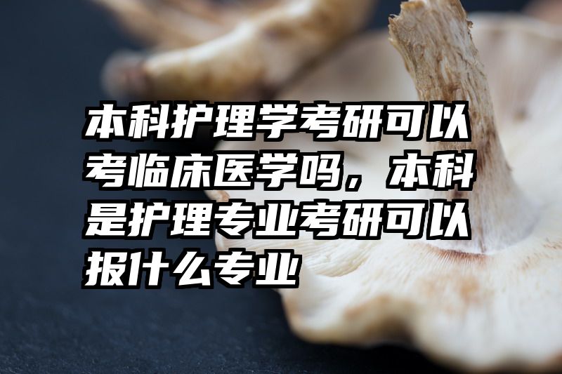 本科护理学考研可以考临床医学吗，本科是护理专业考研可以报什么专业
