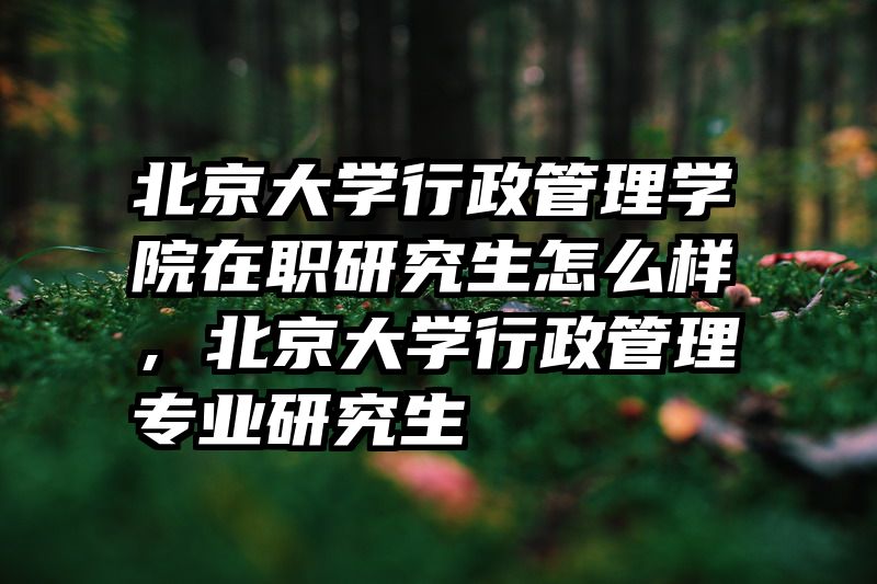北京大学行政管理学院在职研究生怎么样，北京大学行政管理专业研究生
