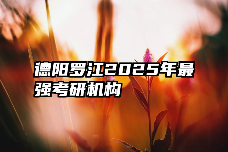 德阳罗江2025年最强考研机构