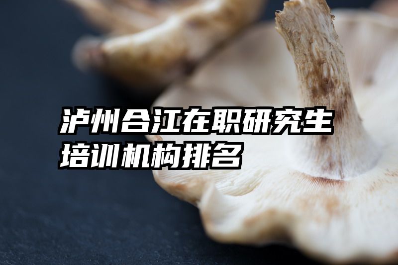 泸州合江在职研究生培训机构排名