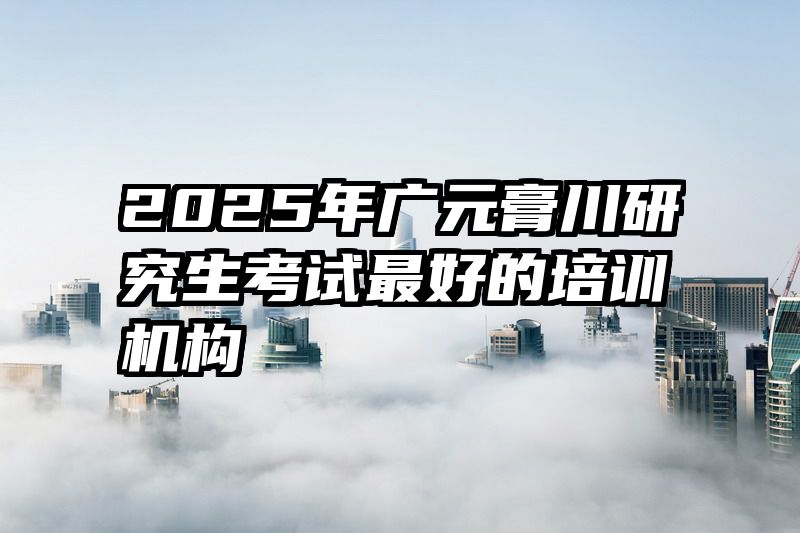 2025年广元膏川研究生考试最好的培训机构