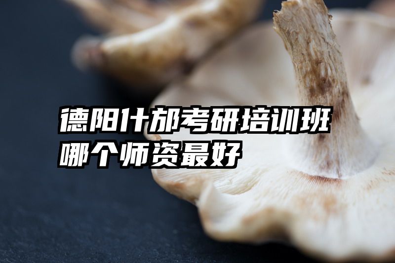 德阳什邡考研培训班哪个师资最好