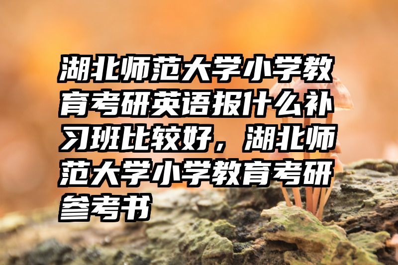 湖北师范大学小学教育考研英语报什么补习班比较好，湖北师范大学小学教育考研参考书