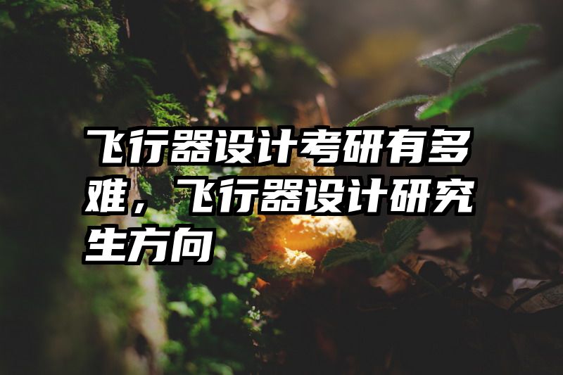 飞行器设计考研有多难，飞行器设计研究生方向