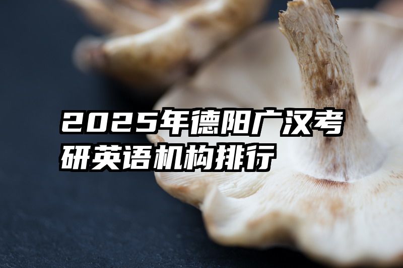2025年德阳广汉考研英语机构排行