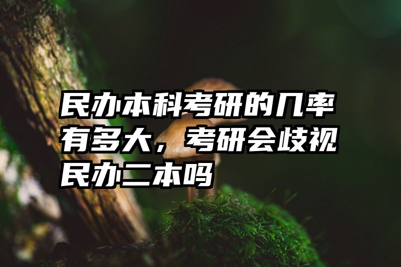 民办本科考研的几率有多大，考研会歧视民办二本吗