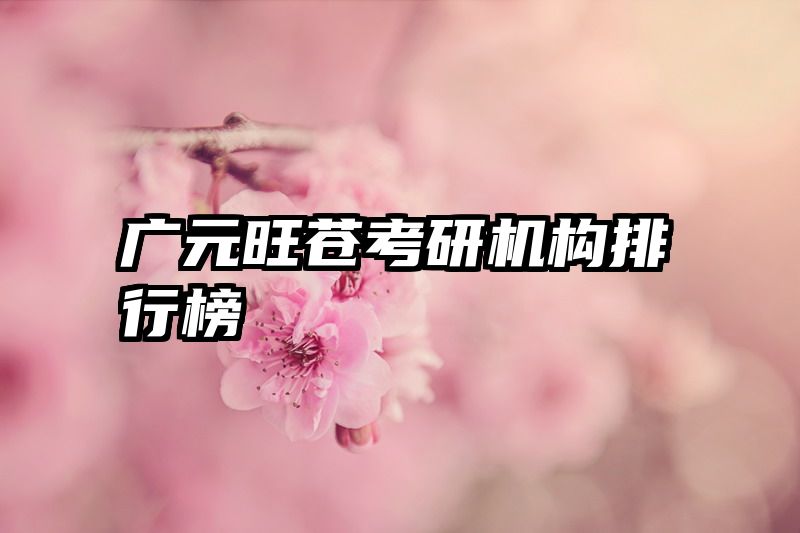 广元旺苍考研机构排行榜