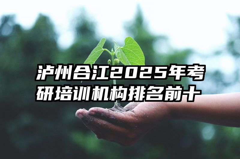泸州合江2025年考研培训机构排名前十