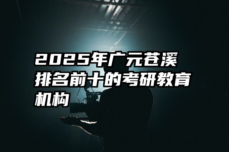 2025年广元苍溪排名前十的考研教育机构