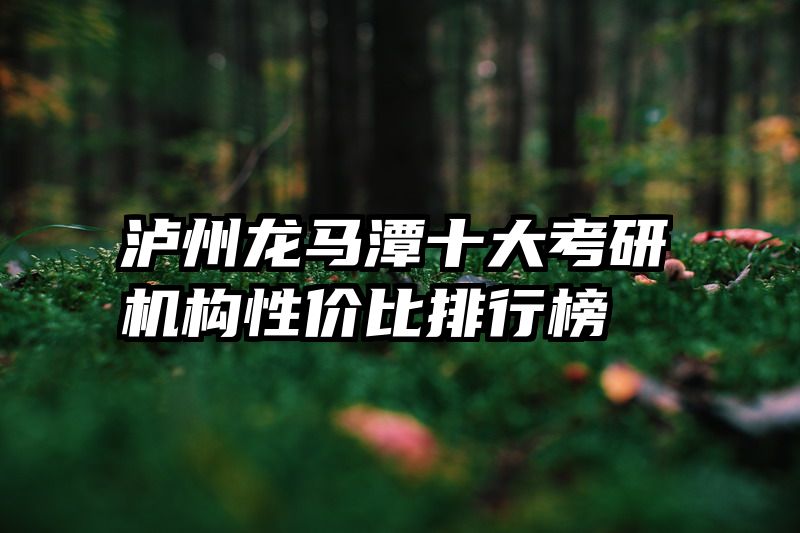 泸州龙马潭十大考研机构性价比排行榜