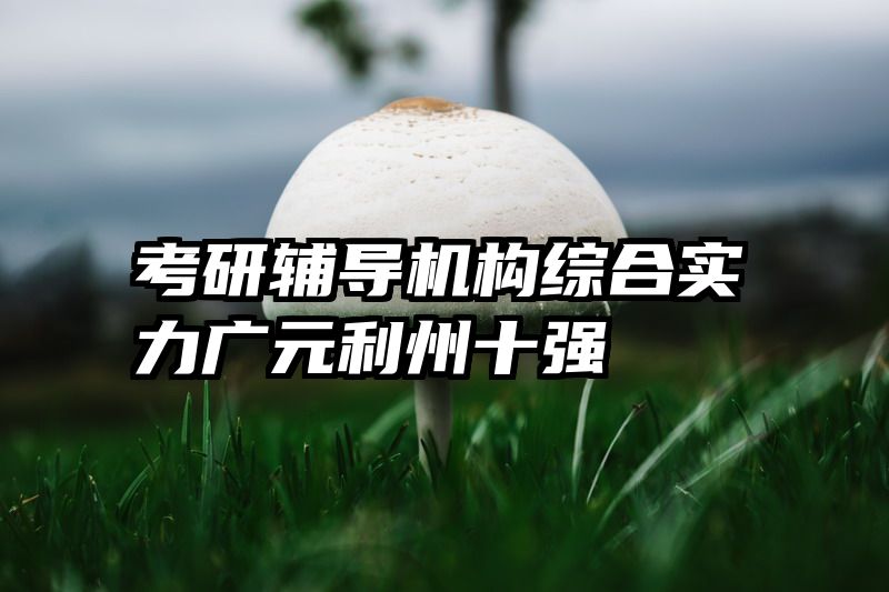考研辅导机构综合实力广元利州十强