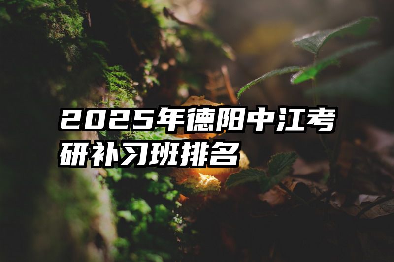 2025年德阳中江考研补习班排名