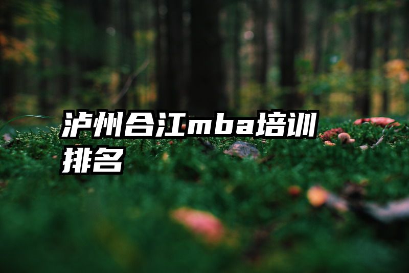 泸州合江mba培训排名