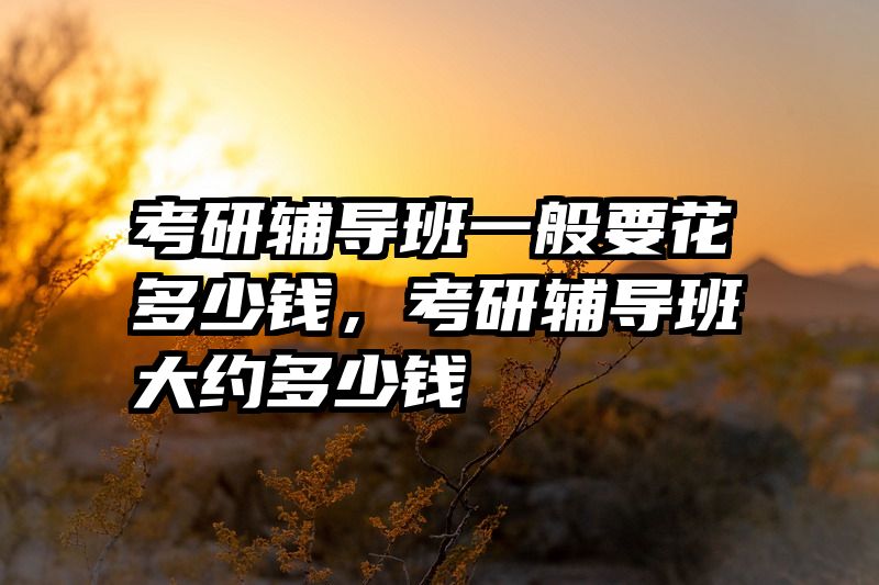 考研辅导班一般要花多少钱，考研辅导班大约多少钱