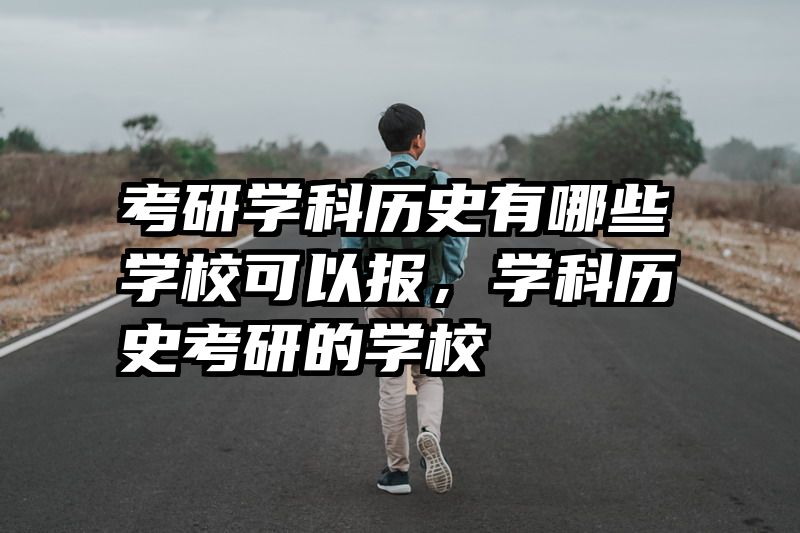 考研学科历史有哪些学校可以报,学科历史考研的学校