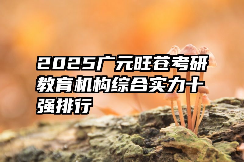 2025广元旺苍考研教育机构综合实力十强排行