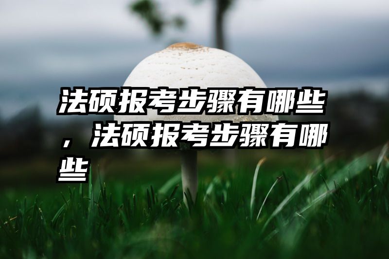 法硕报考步骤有哪些,法硕报考步骤有哪些