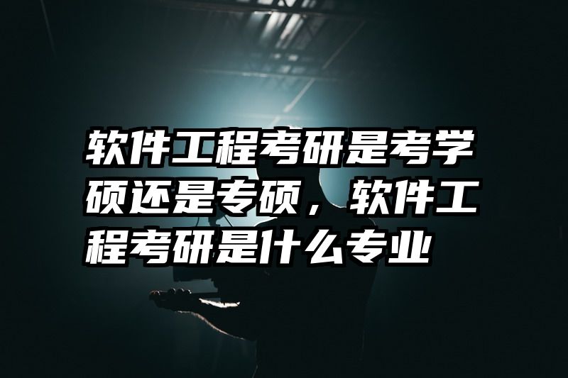 软件工程考研是考学硕还是专硕，软件工程考研是什么专业