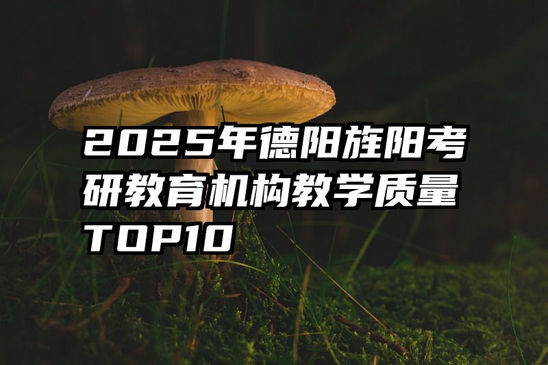2025年德阳旌阳考研教育机构教学质量TOP10