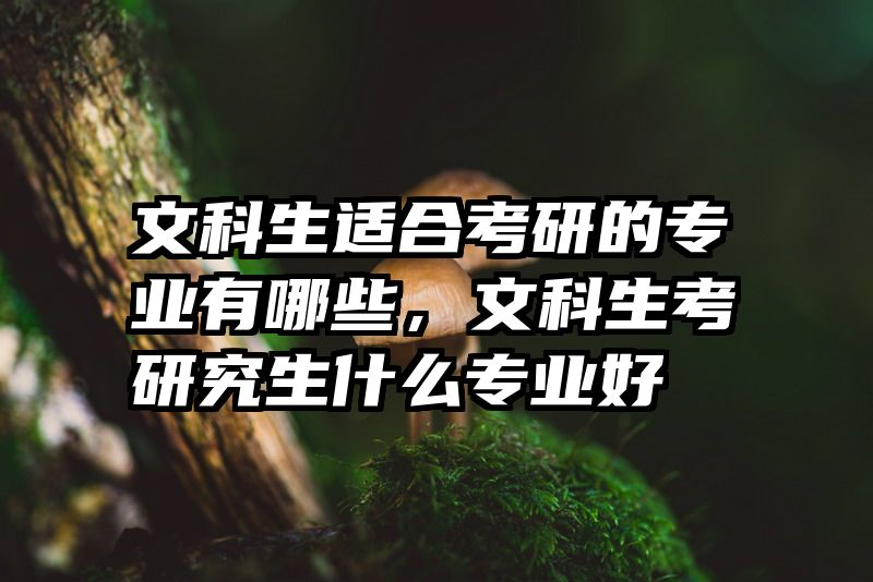 文科生适合考研的专业有哪些，文科生考研究生什么专业好