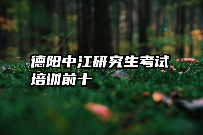 德阳中江研究生考试培训前十