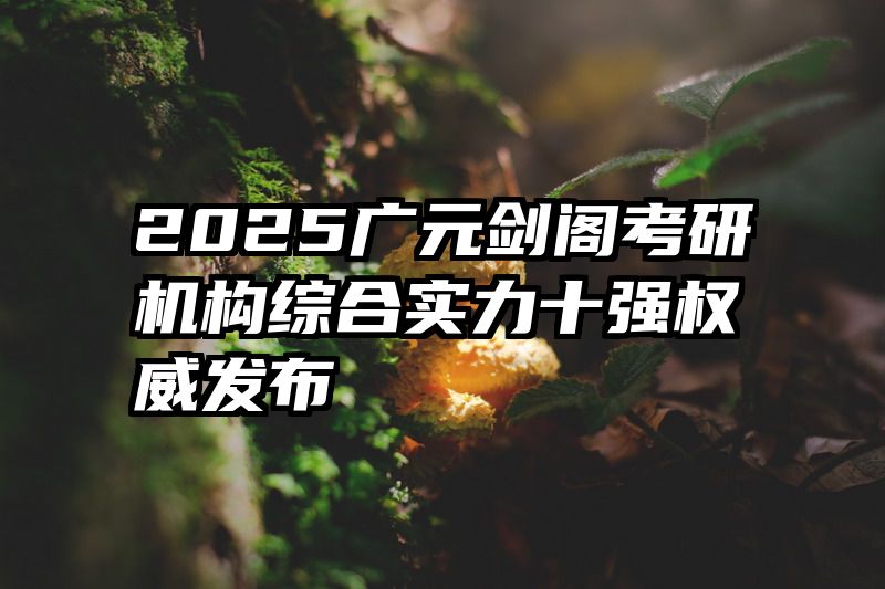 2025广元剑阁考研机构综合实力十强权威发布