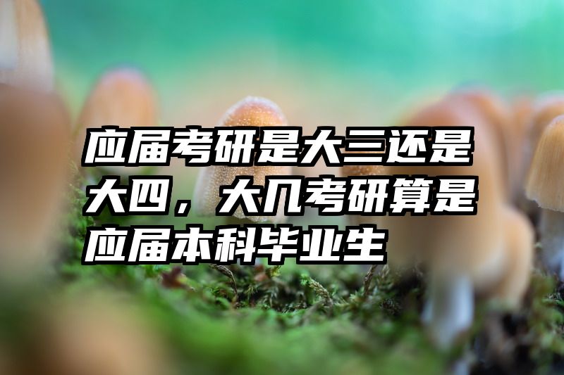 应届考研是大三还是大四，大几考研算是应届本科毕业生