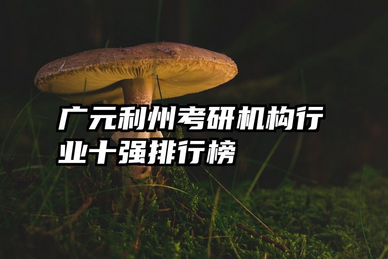 广元利州考研机构行业十强排行榜