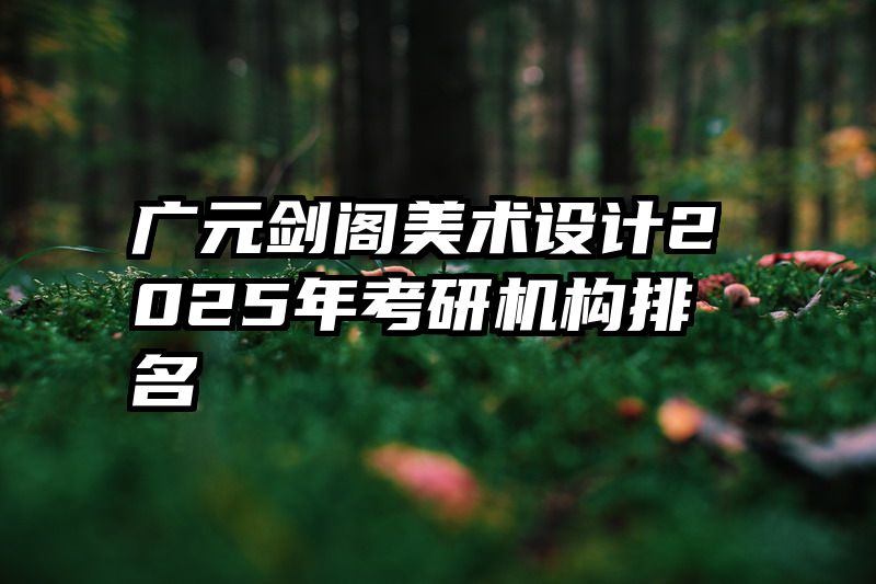 广元剑阁美术设计2025年考研机构排名