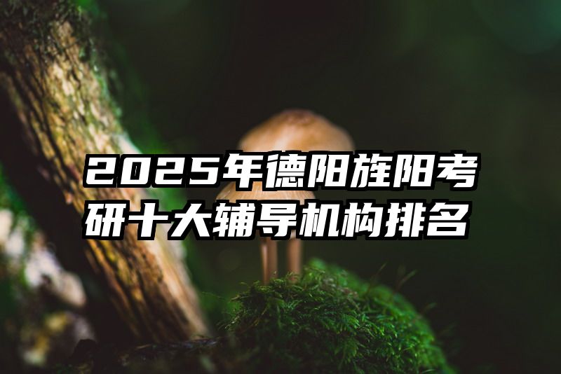 2025年德阳旌阳考研十大辅导机构排名