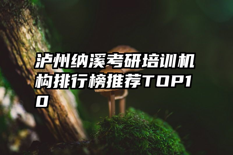 泸州纳溪考研培训机构排行榜推荐TOP10