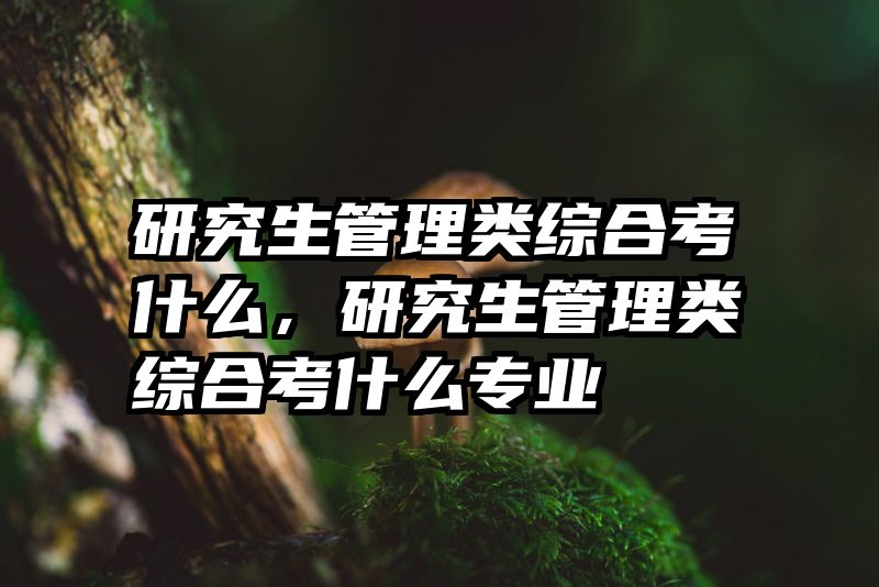 研究生管理类综合考什么，研究生管理类综合考什么专业
