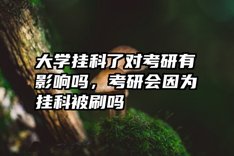 大学挂科了对考研有影响吗，考研会因为挂科被刷吗