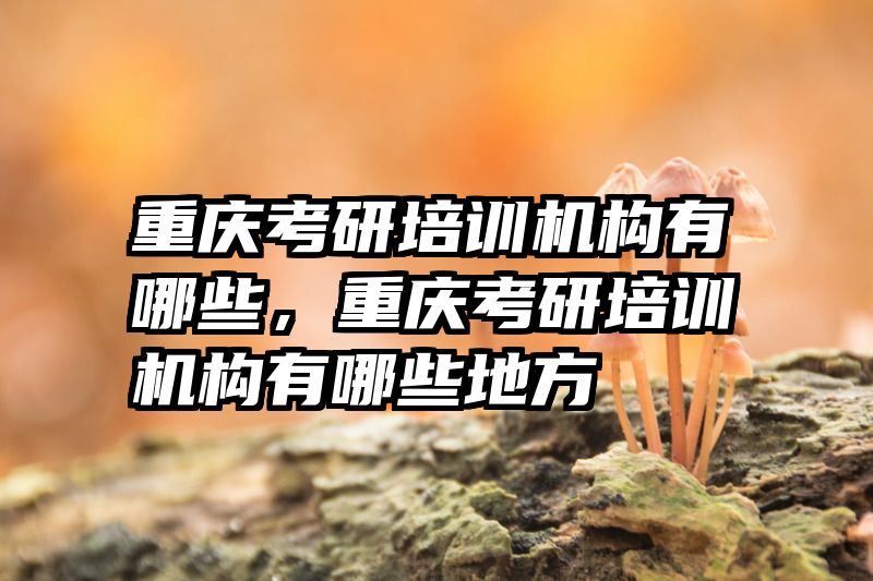 重庆考研培训机构有哪些，重庆考研培训机构有哪些地方