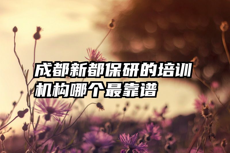 成都新都保研的培训机构哪个最靠谱