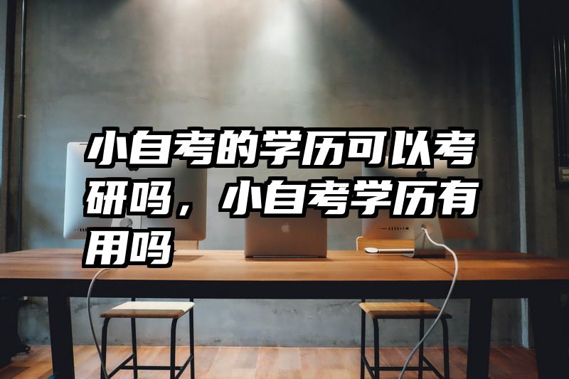 小自考的学历可以考研吗，小自考学历有用吗
