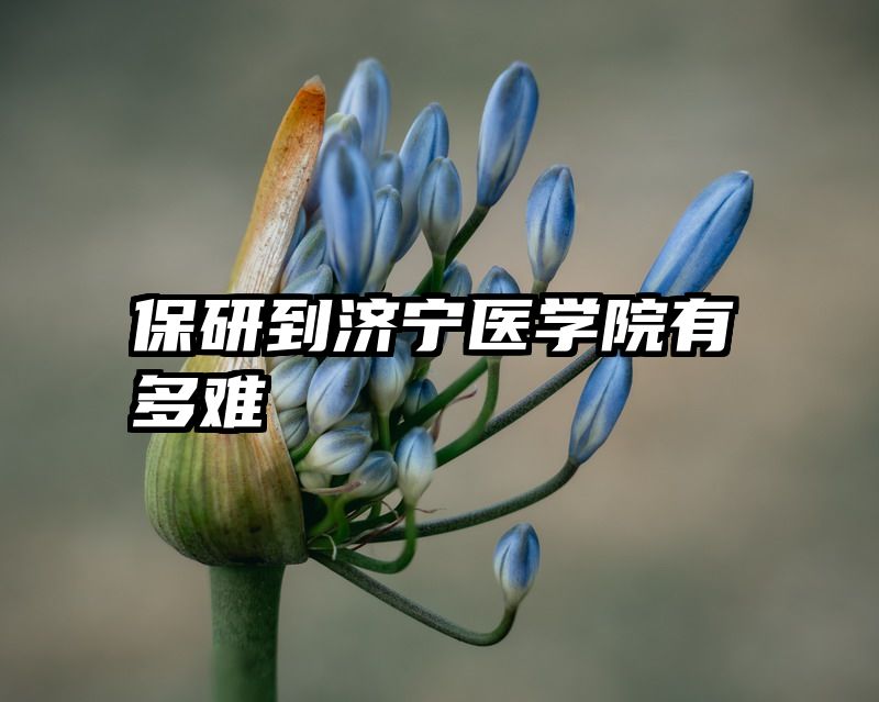 保研到济宁医学院有多难