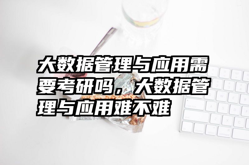 大数据管理与应用需要考研吗，大数据管理与应用难不难
