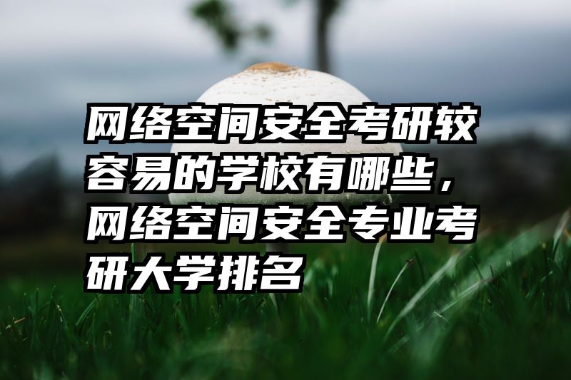 网络空间安全考研较容易的学校有哪些，网络空间安全专业考研大学排名