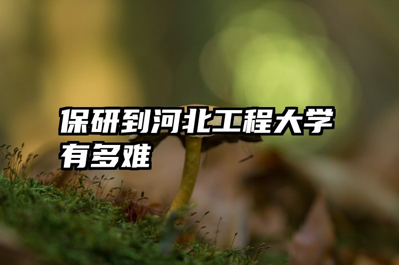 保研到河北工程大学有多难