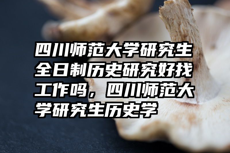 四川师范大学研究生全日制历史研究好找工作吗，四川师范大学研究生历史学