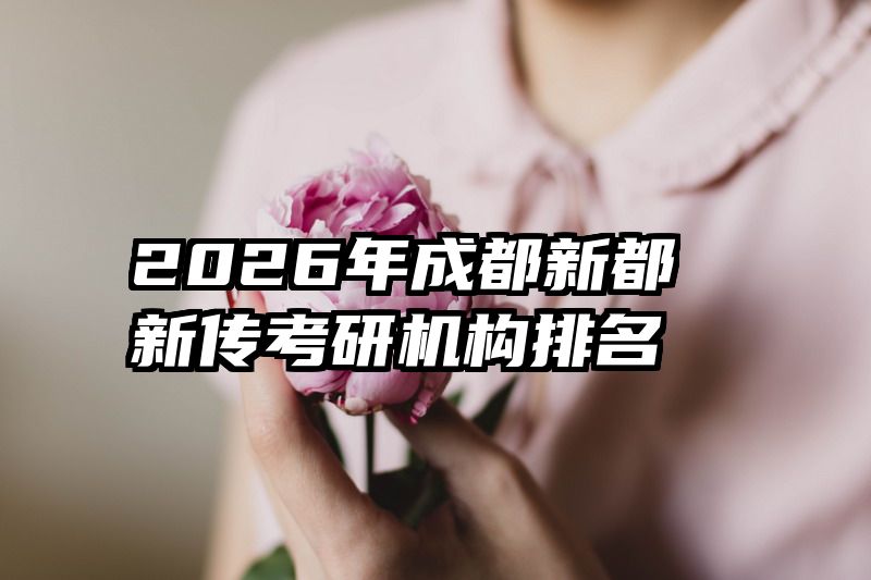 2026年成都新都新传考研机构排名