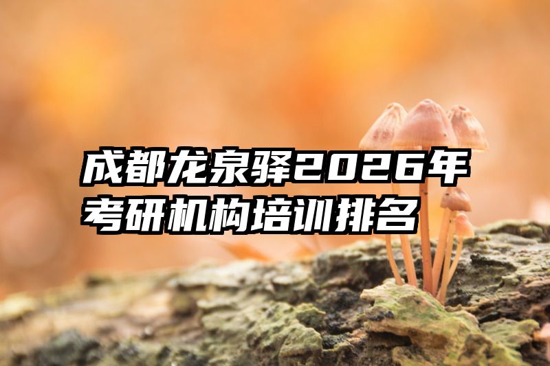 成都龙泉驿2026年考研机构培训排名