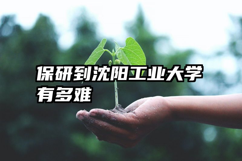 保研到沈阳工业大学有多难