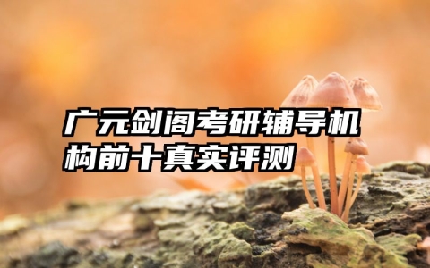 广元剑阁考研辅导机构前十真实评测