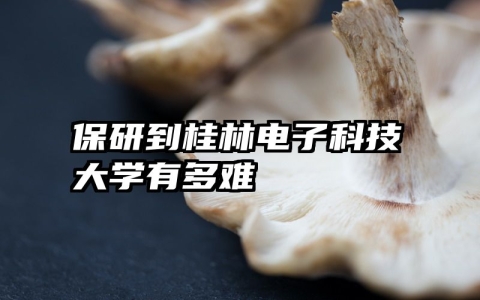 保研到桂林电子科技大学有多难