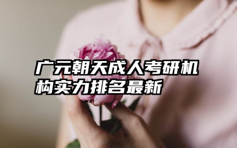 广元朝天成人考研机构实力排名最新