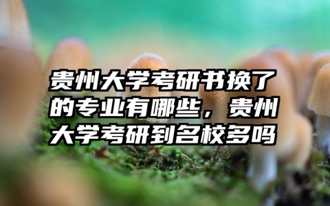 贵州大学考研书换了的专业有哪些，贵州大学考研到名校多吗