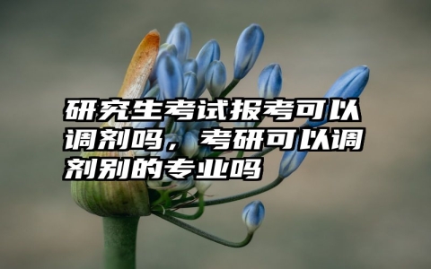研究生考试报考可以调剂吗，考研可以调剂别的专业吗