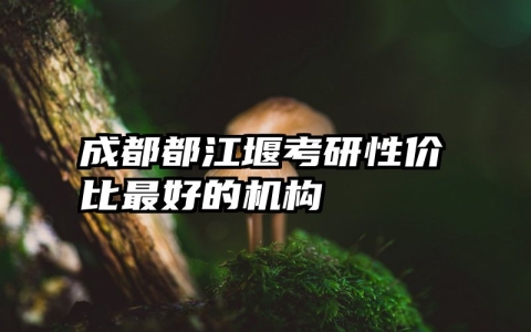 成都都江堰考研性价比最好的机构